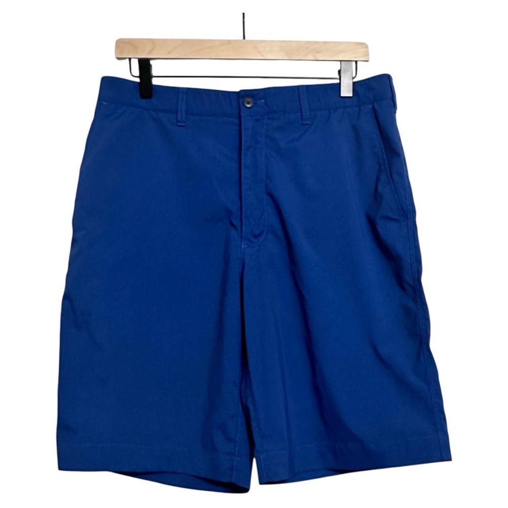 PGA Tour Blue Flat Front Shorts with Belt Loops
